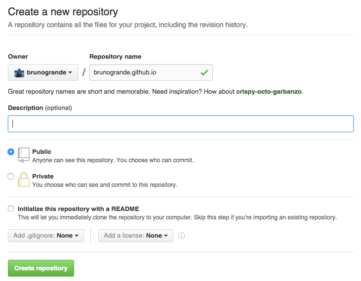 Creating a Repository on GitHub (Step 2)